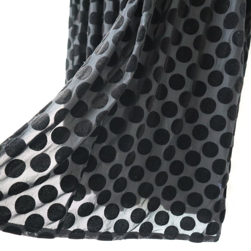 Susan Graver Sheer Polka Dot Open Front Vest | XXS